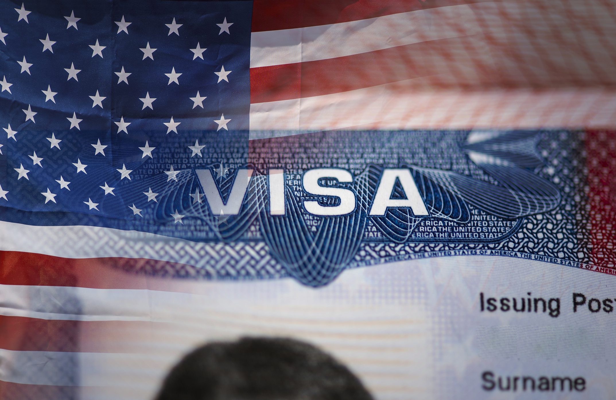 Close-up detail of American VISA Close-up detail of American VISAClose-up detail of American VISA